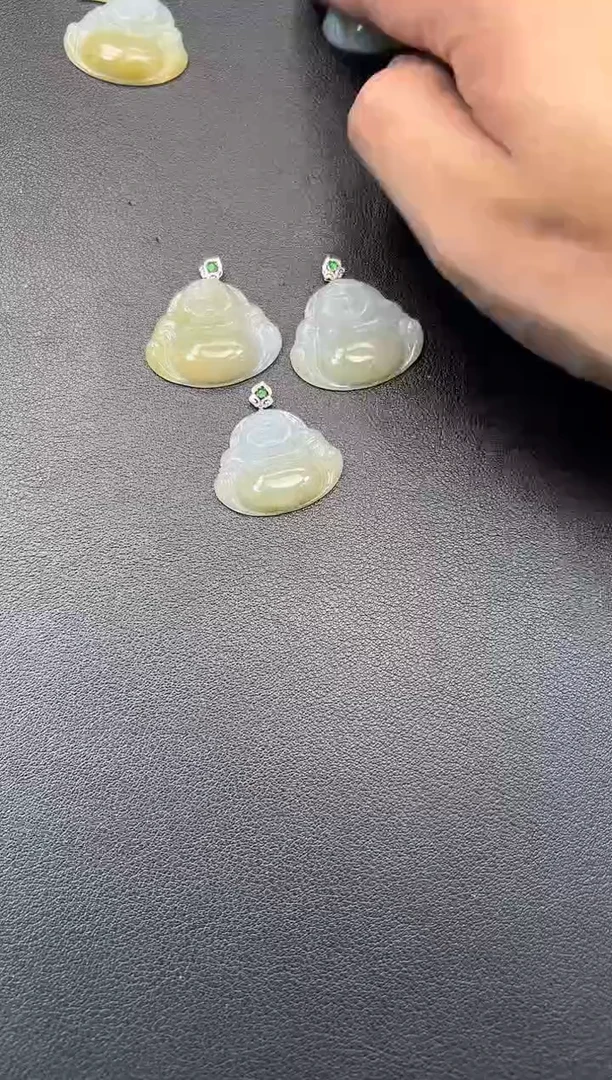 吊坠(不含链)18K金镶嵌翡翠G33-多样性发一