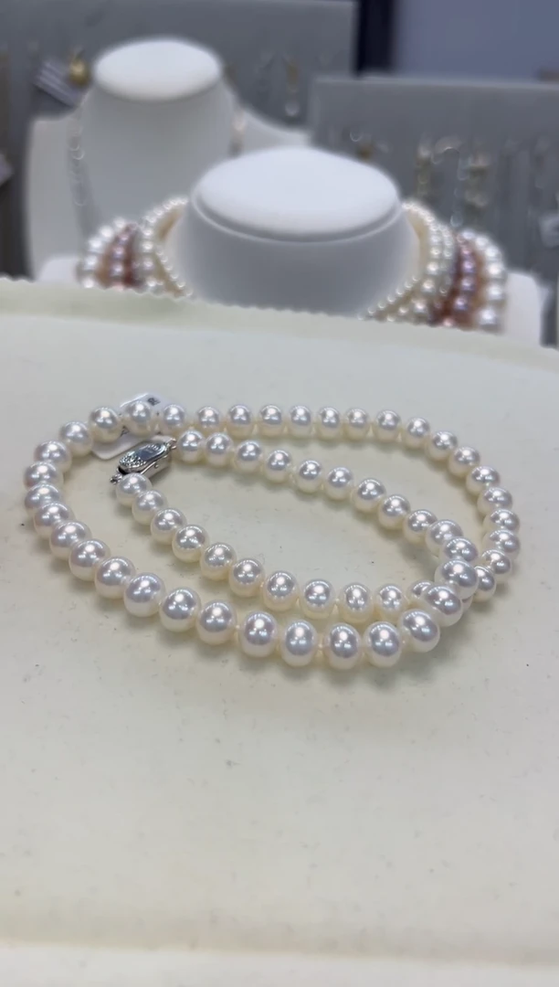 【闪购商品】淡水珍珠颈饰银S925镶嵌7.5-8.5MM