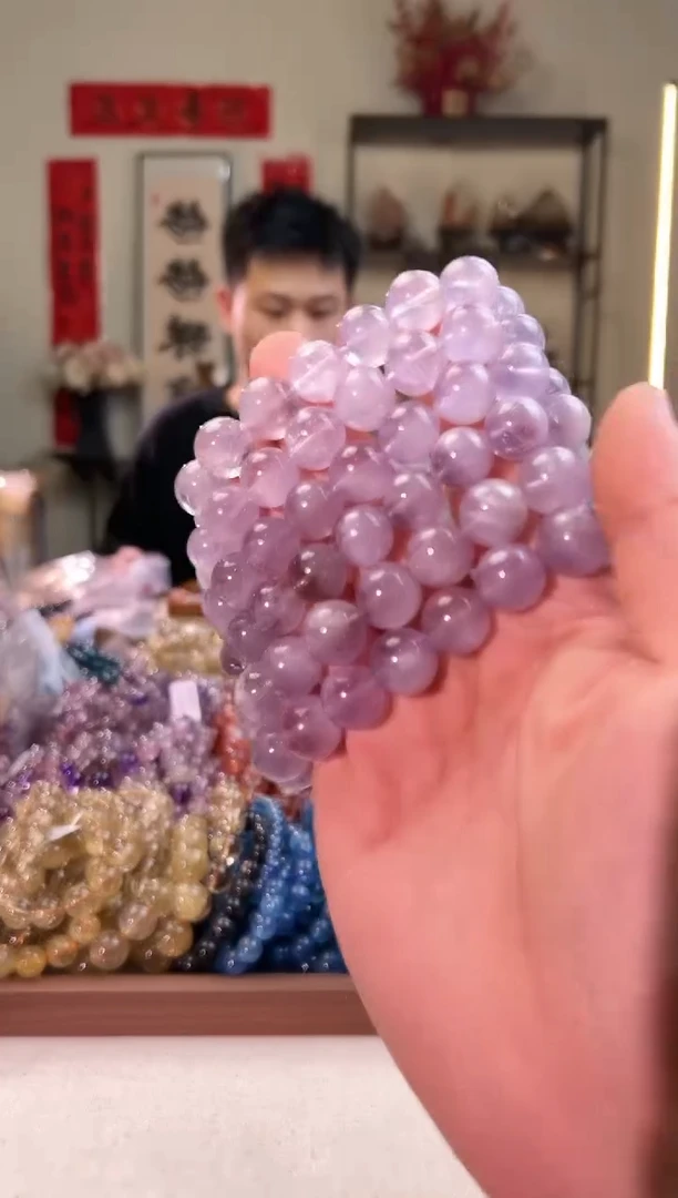 【闪购商品】发晶手链未镶嵌12.5mm＋紫兔毛手串（多样性发其一）