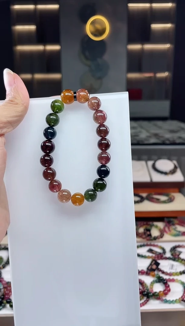 未镶嵌单圈手串碧玺（多样性发一条）Q