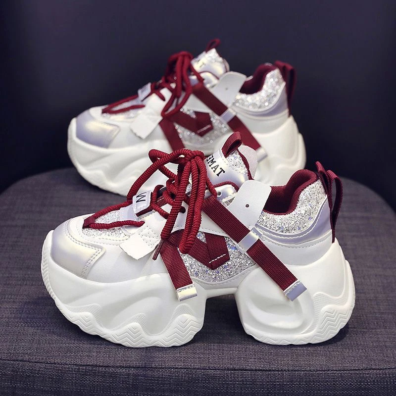 潮鞋ins小个子春夏款时尚风拼色时尚百搭休闲显腿长韩版爆款运动