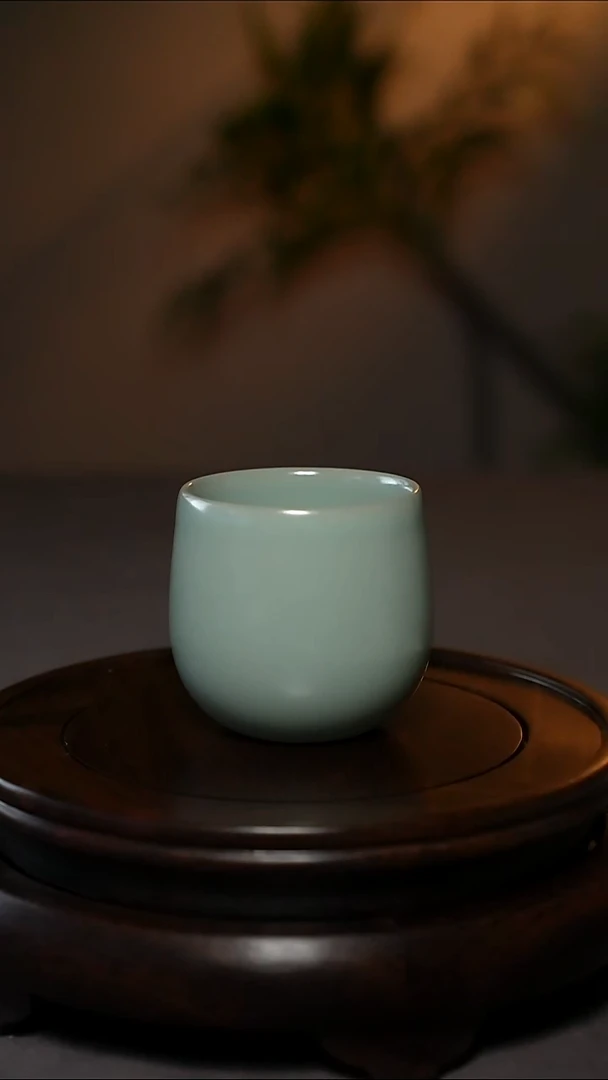 柴烧仿古釉原产地福满杯