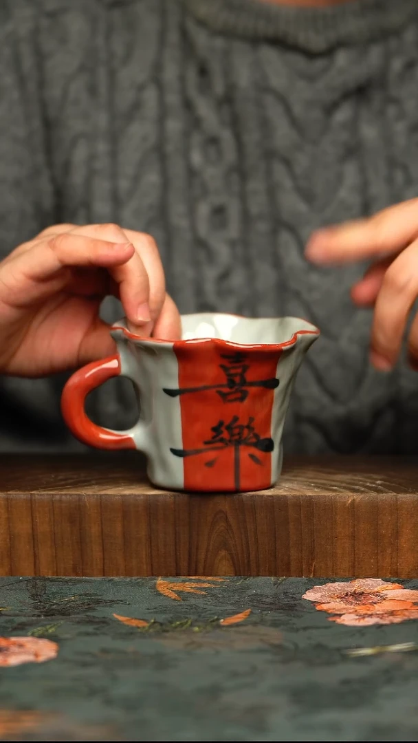 杯釉下彩手工手绘同款陶器