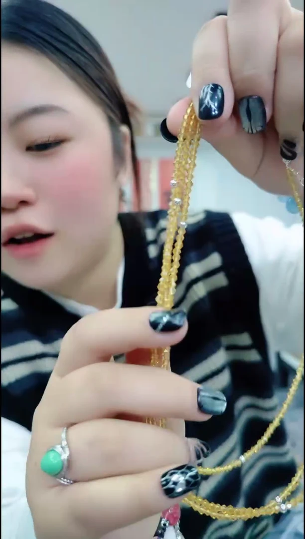 【闪购商品】水晶颈饰合金0721 黄水晶项链