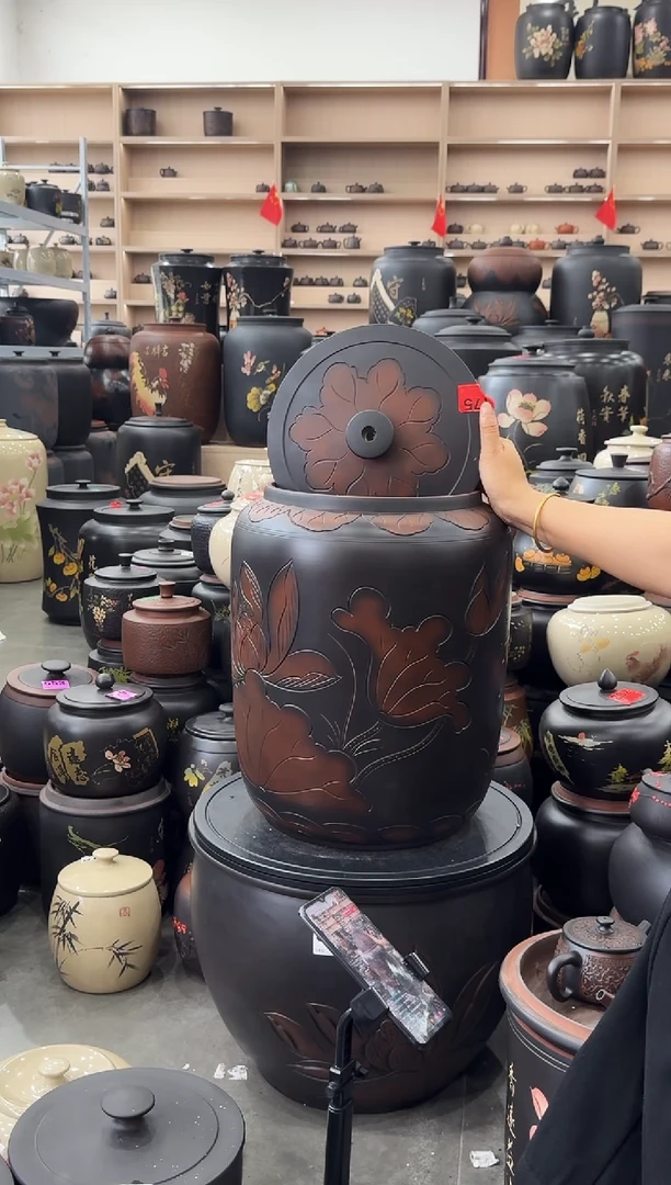 罐瑕疵 水缸20升荷花  175