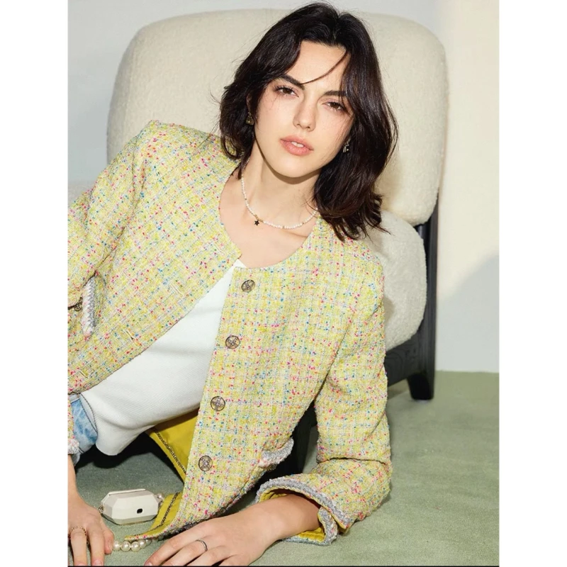 【可可心选】CH**原版同款 嫩黄色时髦巨好看小香外套