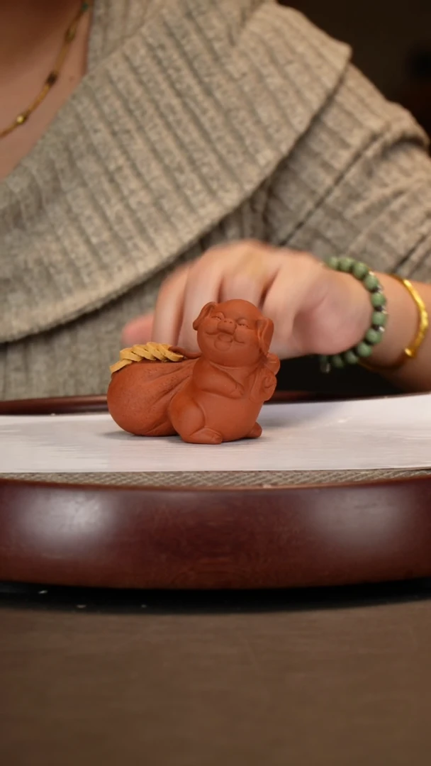 【闪购商品】紫砂茶壶朱泥小狗