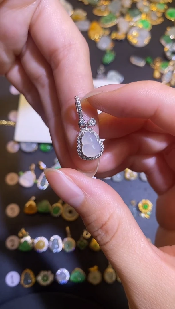 吊坠(不含链)银S925镶嵌翡翠1