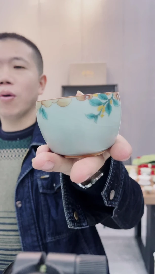 【闪购商品】【席欢李商城】青汝桂枝马蹄杯2个