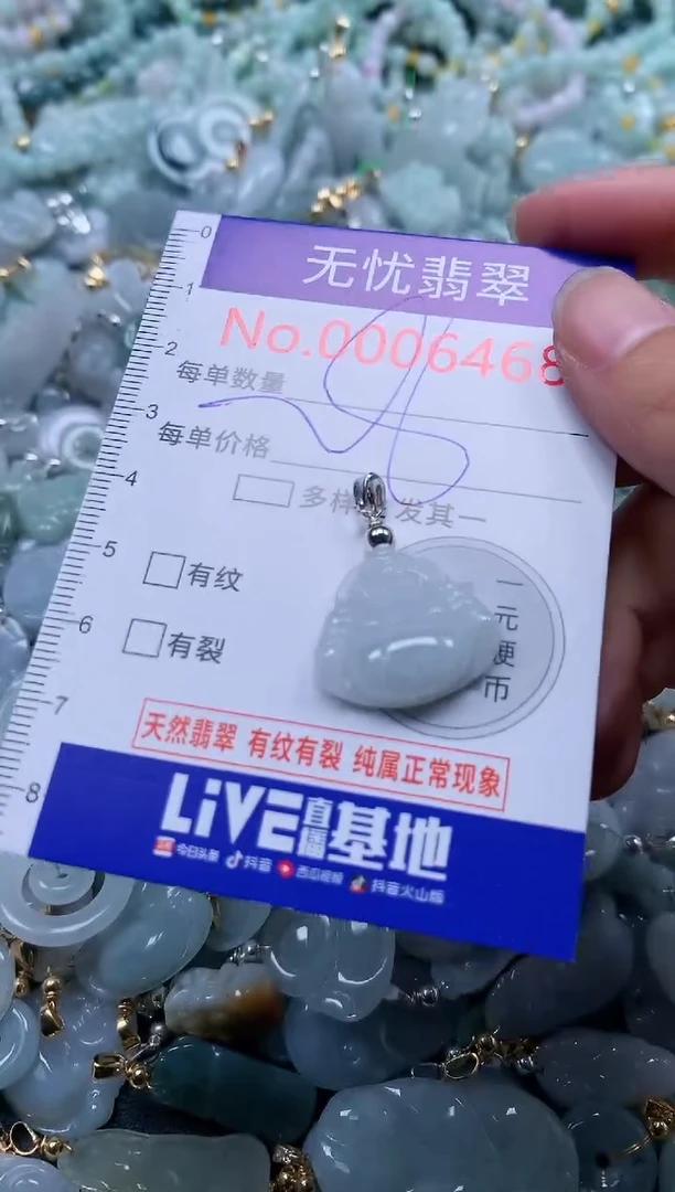 翡翠未镶嵌吊坠(不含链)6468