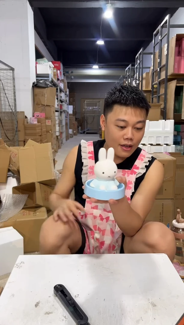 瓷片白蓝米菲兔加湿器