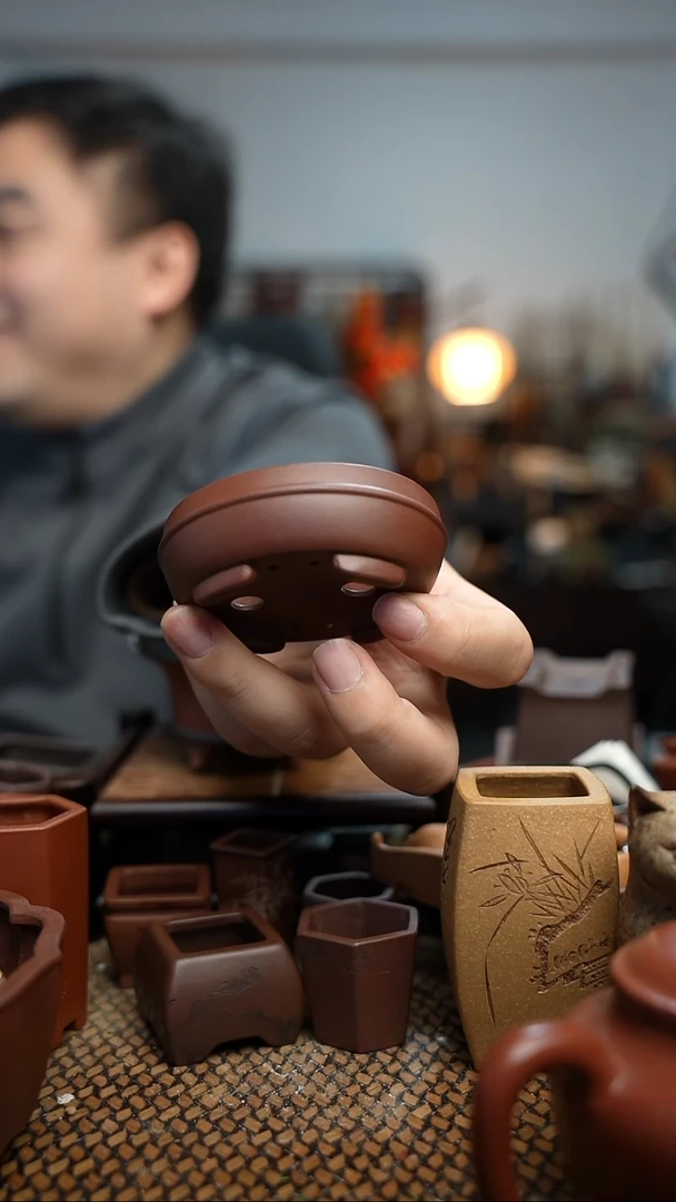 紫砂花盆花*痴長木軒精品紫砂