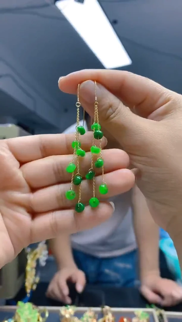 【闪购商品】翡翠耳饰合金159翡翠耳线