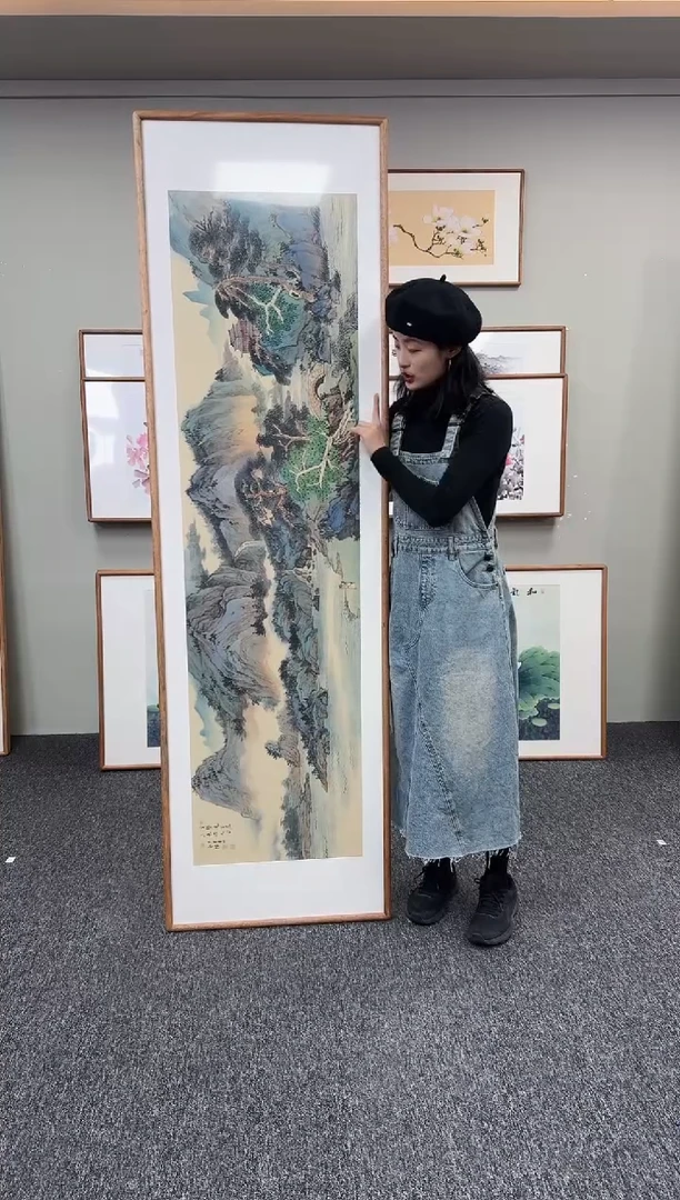 国画仿古文人山水210*60