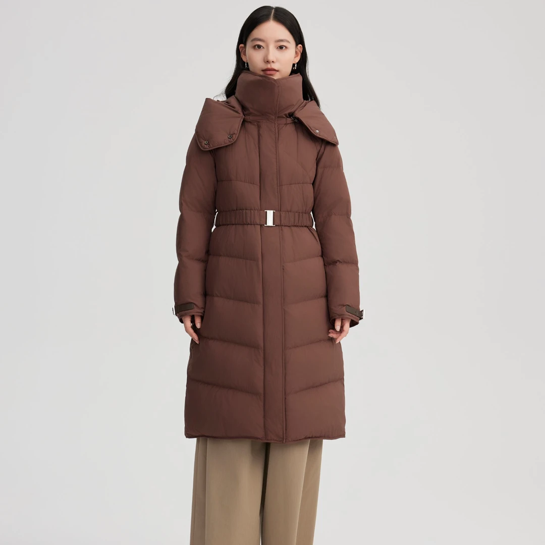 d-艾莱依长款保暖羽绒服休闲通勤风女款户外时尚运动外套1270