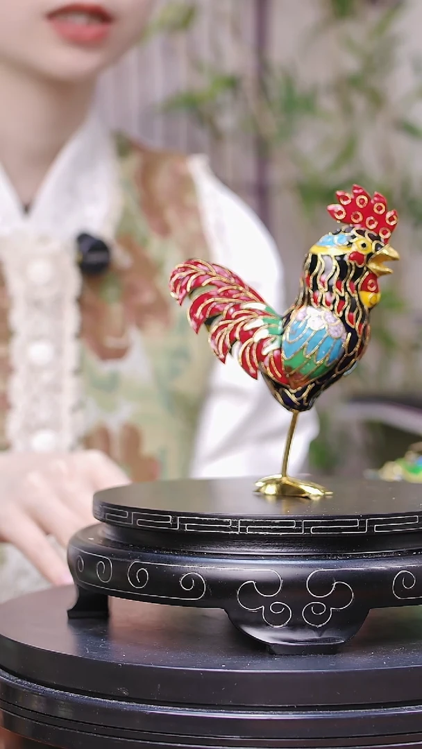 【闪购商品】非遗技艺 景泰蓝花丝鸡