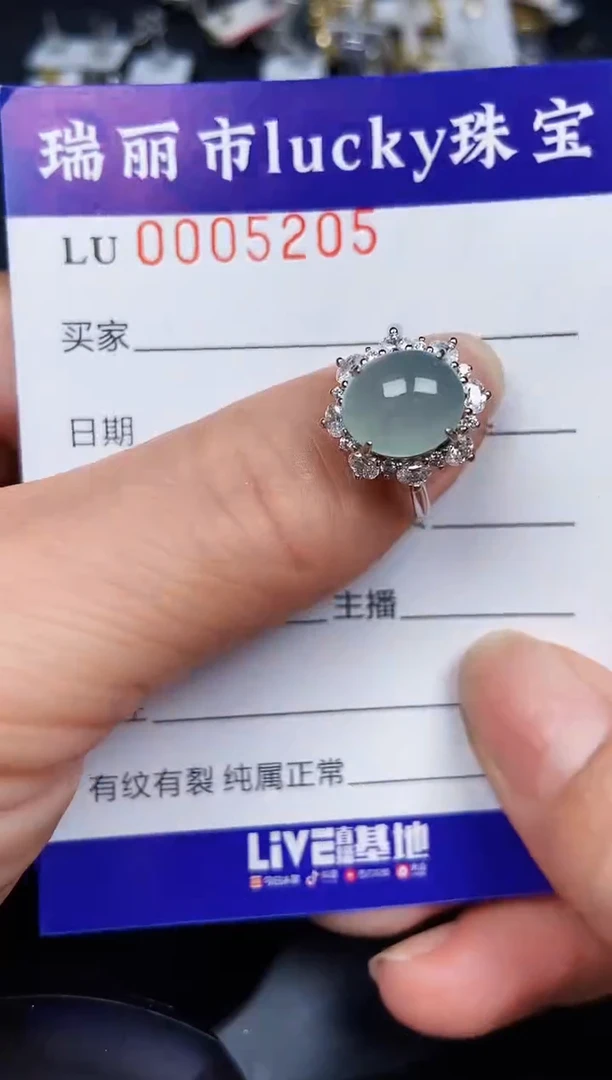翡翠银S925镶嵌颈饰5205