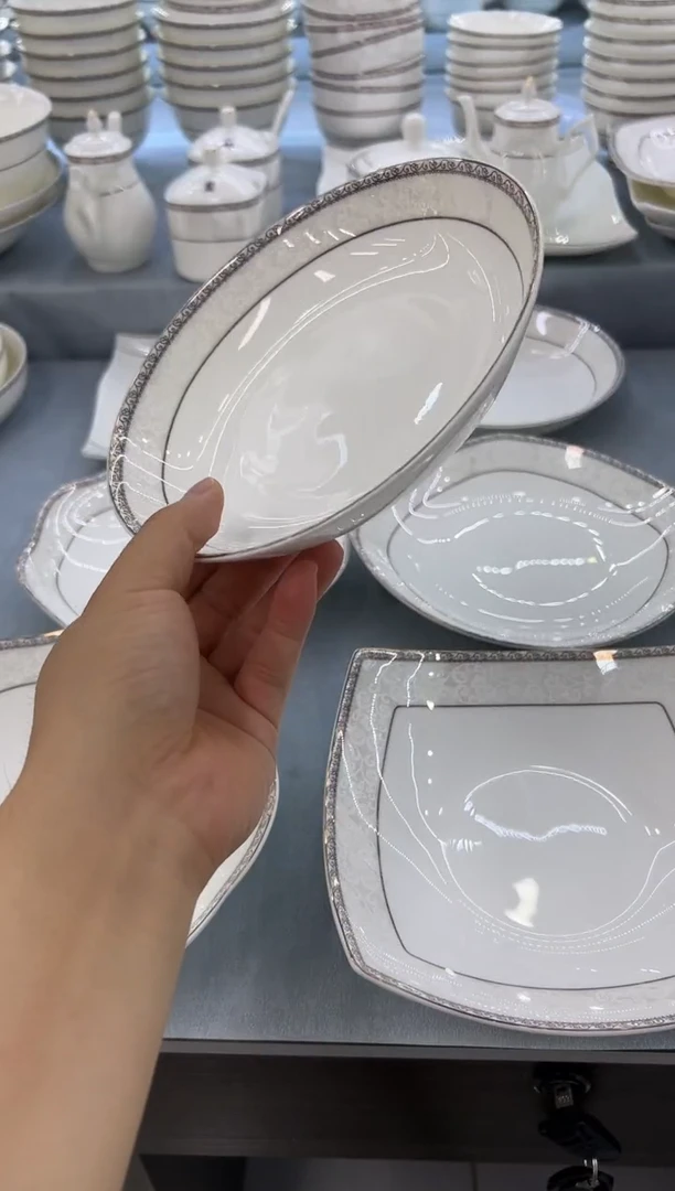 骨瓷玲珑7饭6个
