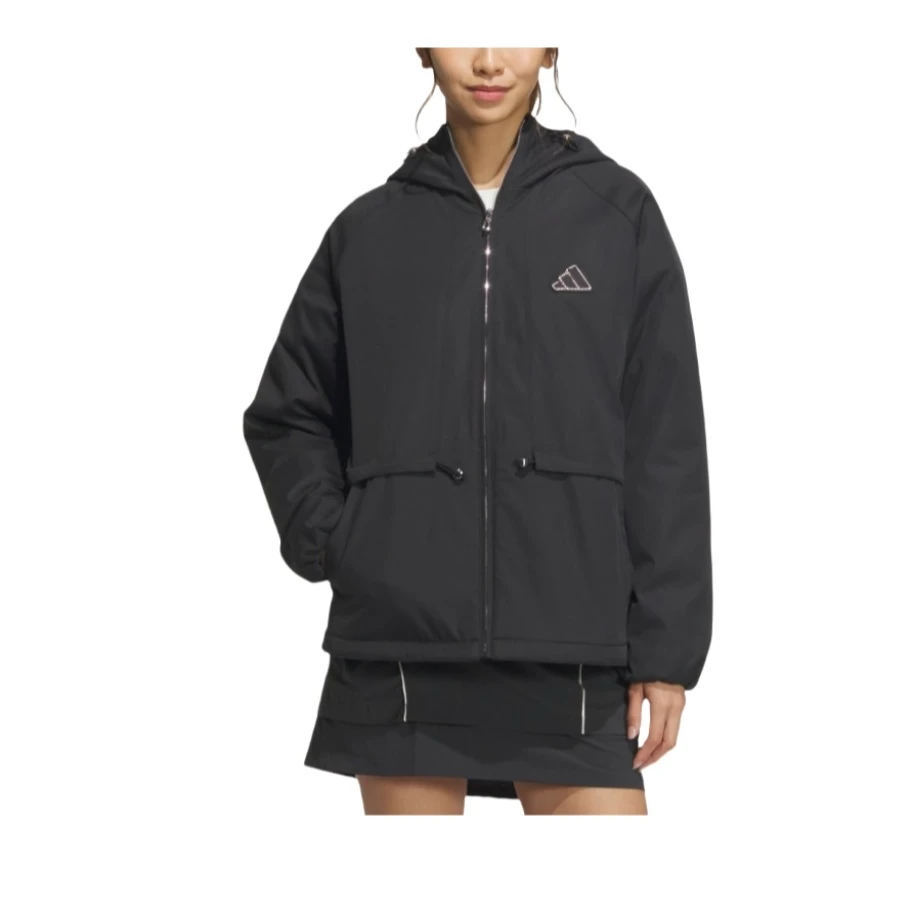 阿迪达斯【未来石AD】女子宽松防泼水柔软梭织连帽夹克外套 JZ1587