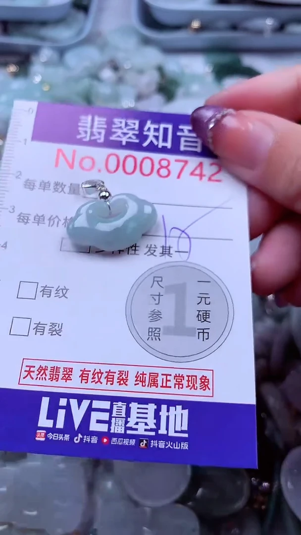 翡翠未镶嵌吊坠(不含链)8742