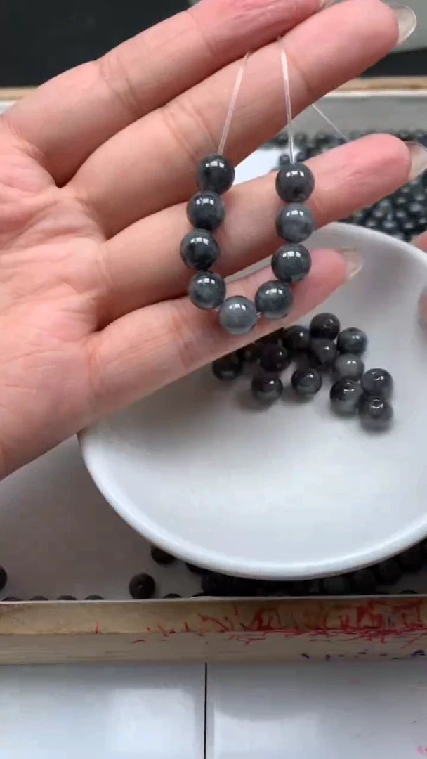 未镶嵌翡翠手饰A2044 翡翠 乌鸡7+mm10个9.9元