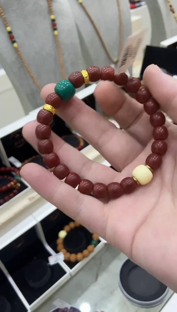 菩提手串/手链机刷玉化猴头直切手串