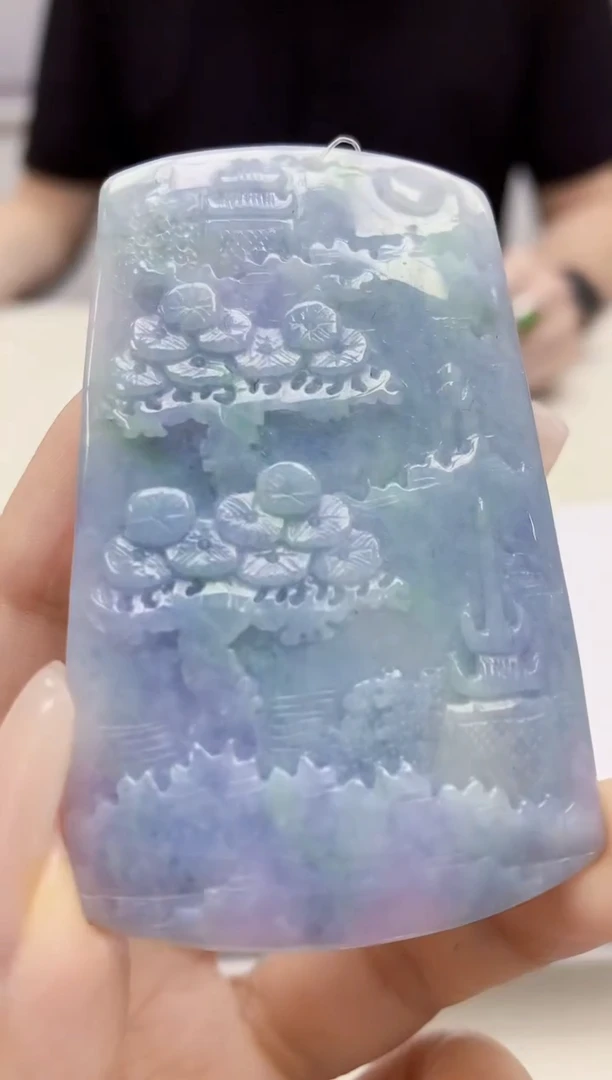 定制翡翠未镶嵌1502xx-毛货挂件31