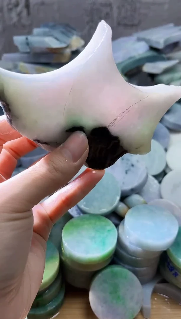 裸石翡翠天然翡翠A货石 南 383