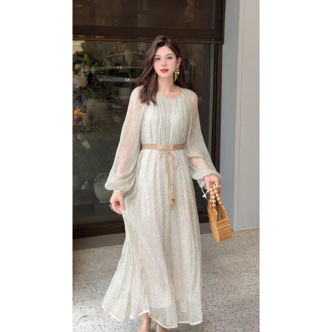 【2025文文-薄荷曼波】重磅100桑蚕丝连衣裙59044-1