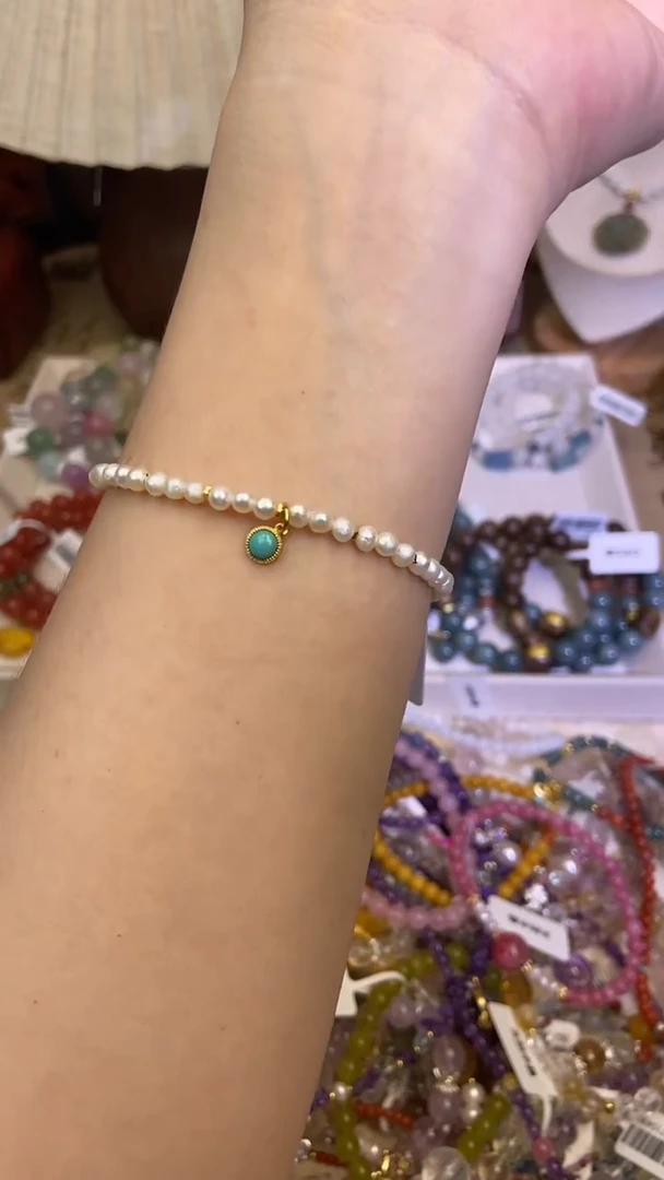 淡水珍珠手绳银S925镶嵌122