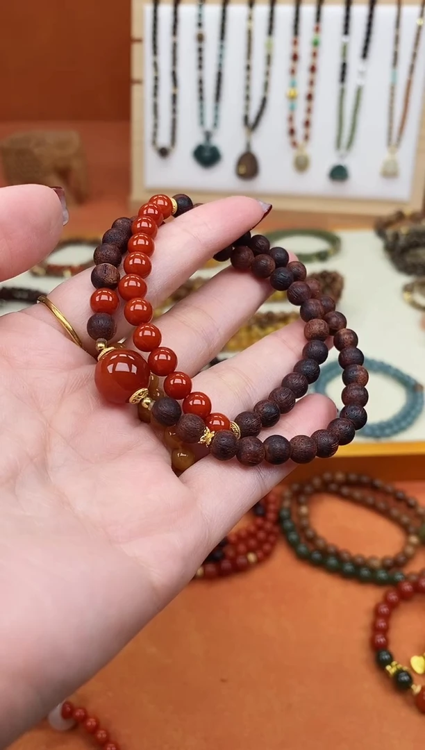 手串降真香未镶嵌双圈降真香南红手串
