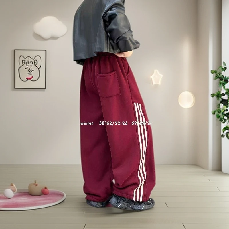 【新疆包邮】2025冬季新款儿童运动时尚休闲冬季加绒休闲运动裤