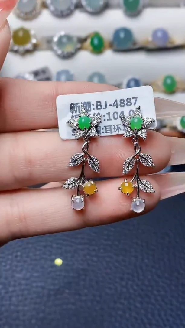 银S925镶嵌戒指翡翠2187