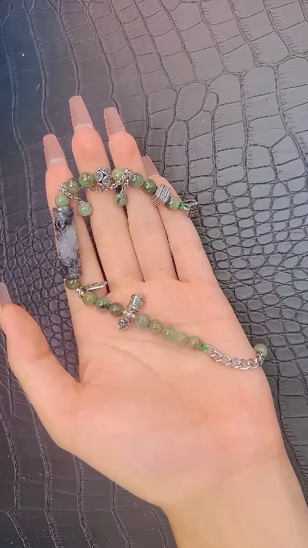 未镶嵌手链翡翠翡翠乌鸡桶珠手链
