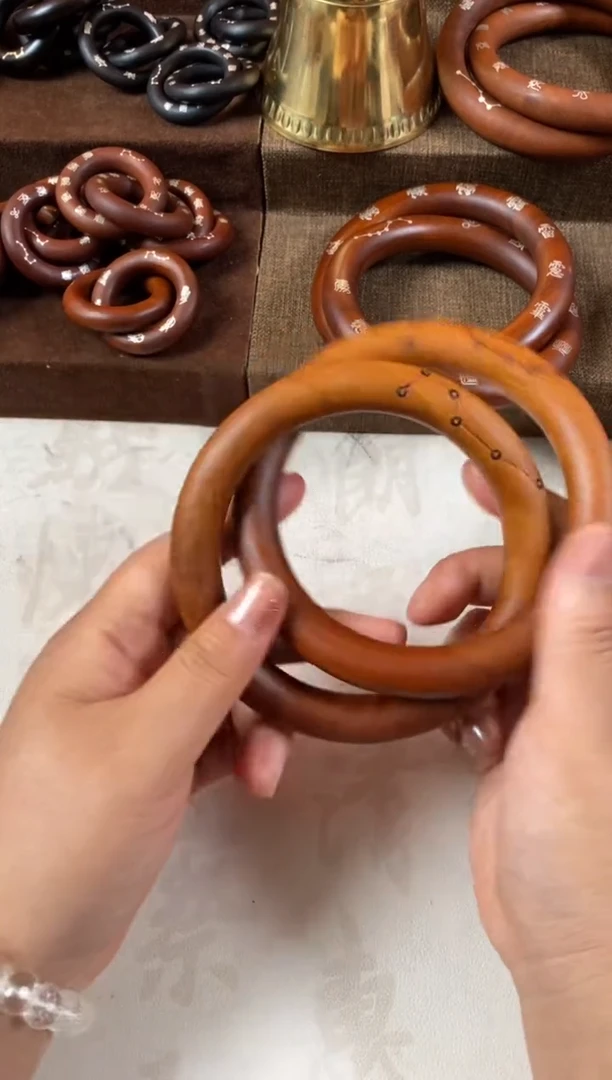 木枣木75大圈手工刻六七星一物一拍