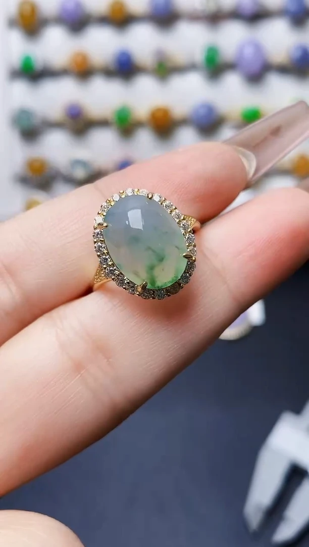 银S925镶嵌戒指翡翠1205