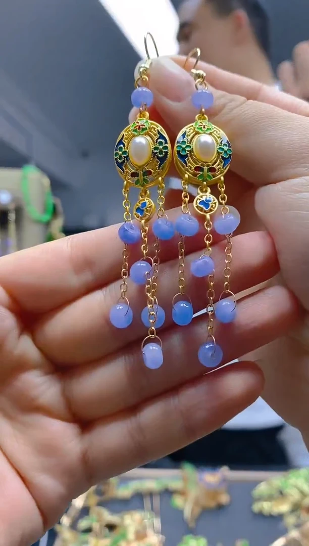 【闪购商品】翡翠耳饰合金0148翡翠耳钩