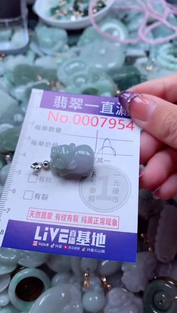 翡翠未镶嵌吊坠(不含链)7954