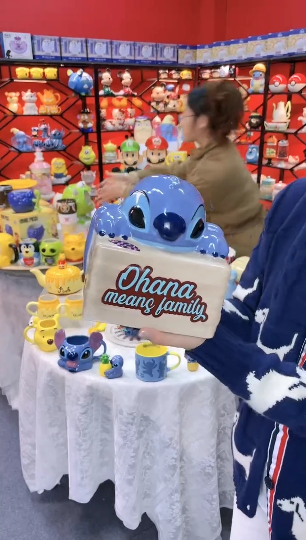 【闪购商品】.@@史迪奇陶瓷饼干罐