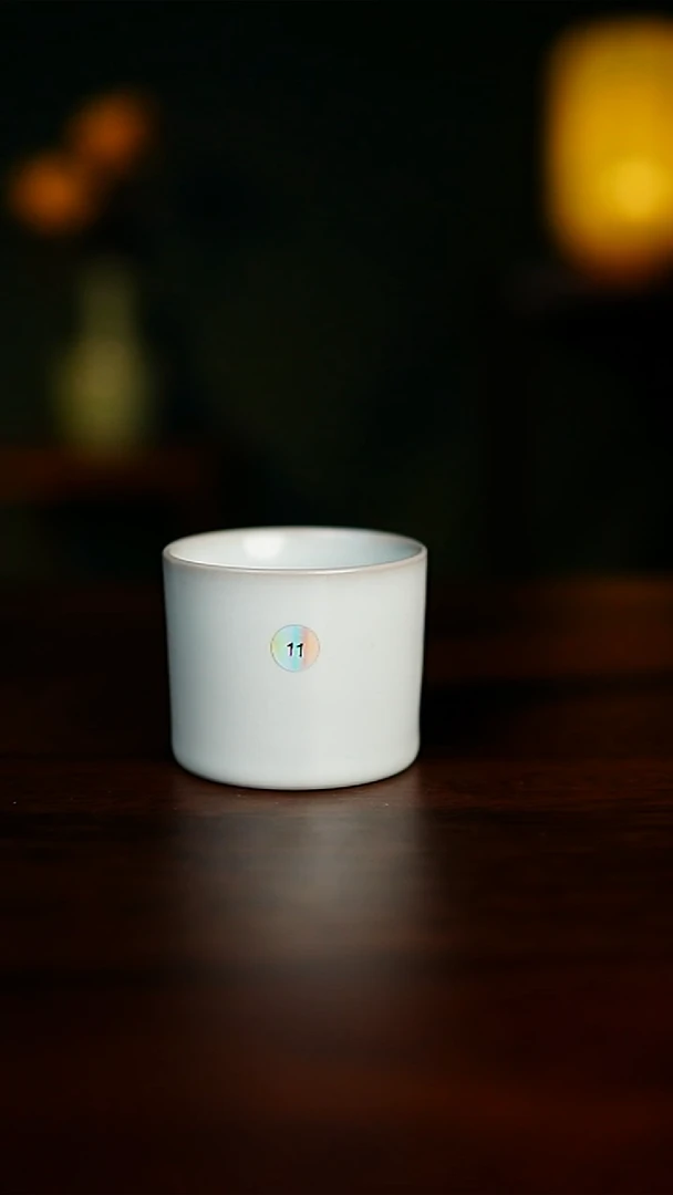 【闪购商品】月白釉 扳指杯 支钉烧 11