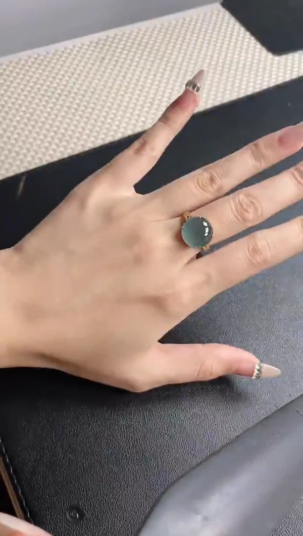 银S925镶嵌戒指翡翠51151