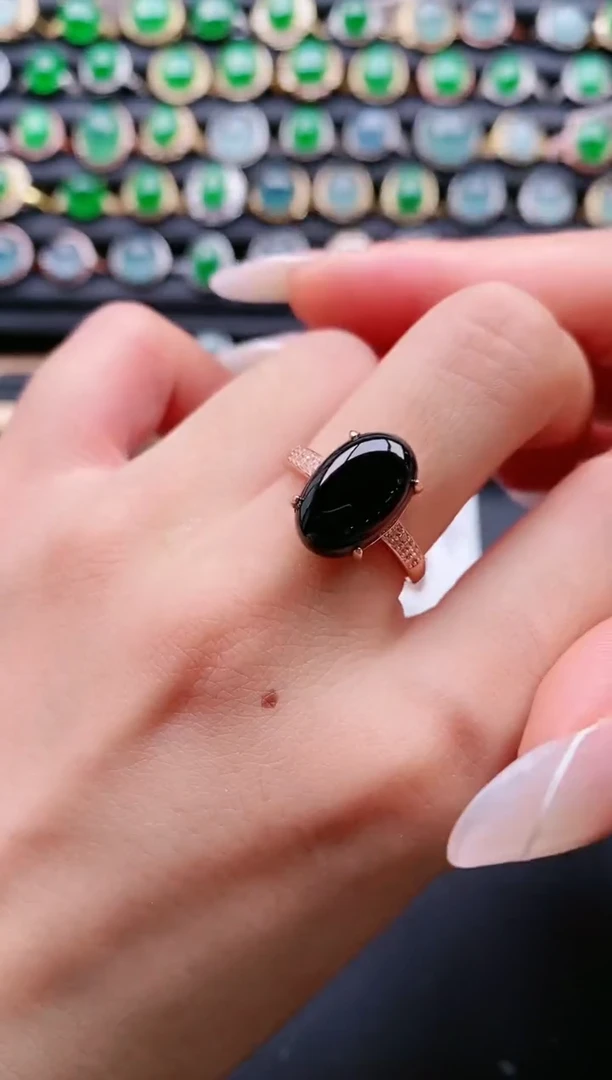 【闪购商品】翡翠戒指银S925镶嵌111111