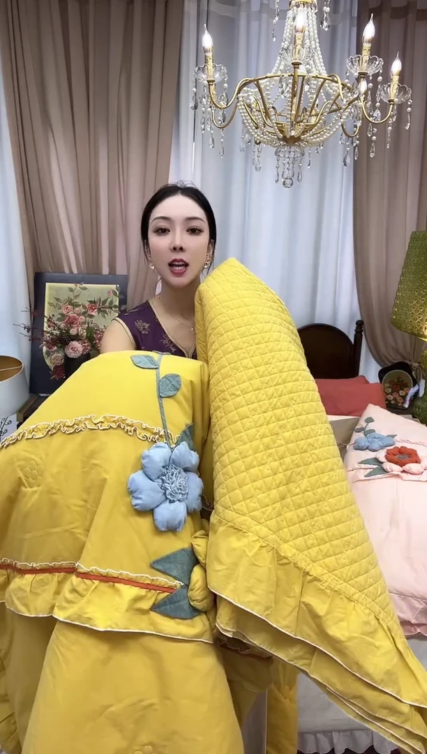 棉绒丹尼尔 黄 棉套件 加大