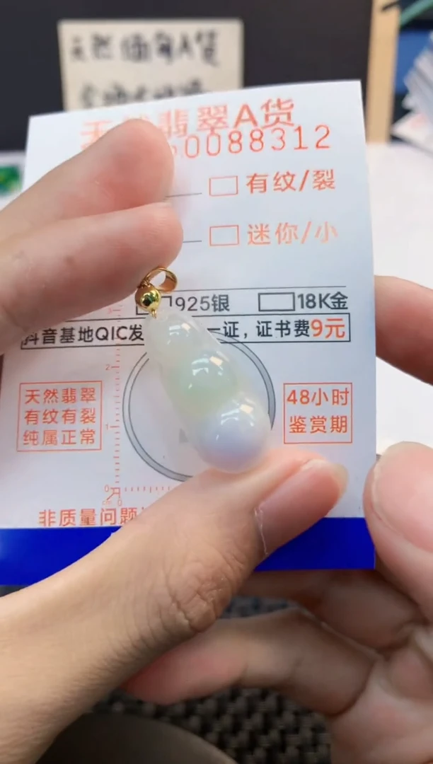 翡翠未镶嵌吊坠(不含链)1