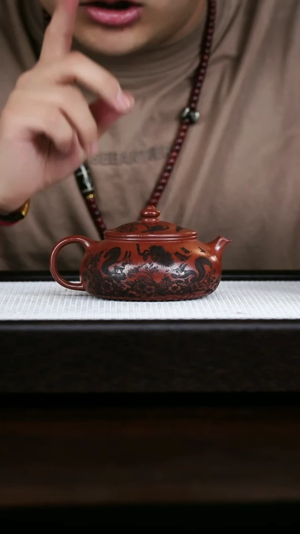 龙血砂寒江刻松趣图