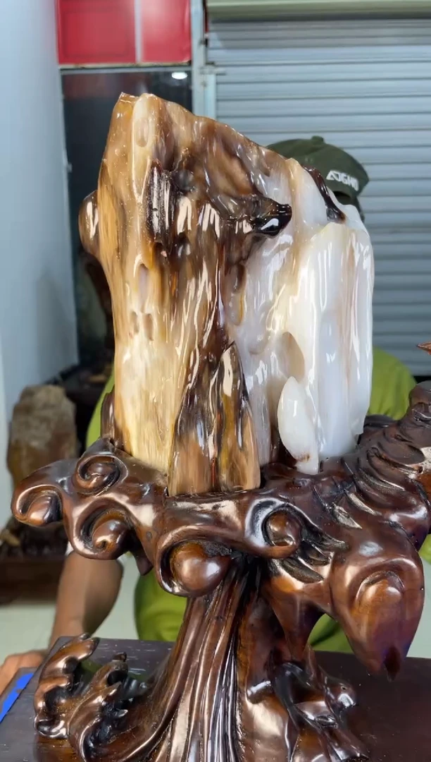 未镶嵌摆件硅化玉43