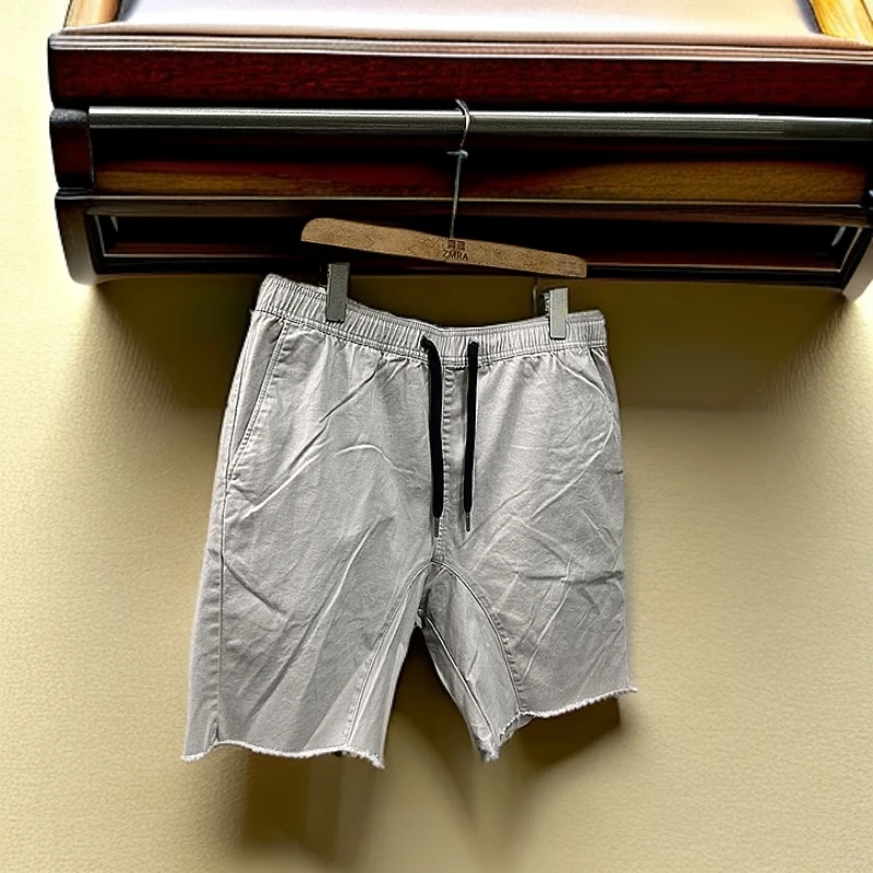 ZM252瑕疵 夏季新款宽松抽绳松紧腰流苏女士休闲短裤