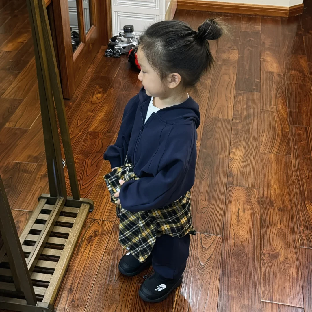 壹妈韩版童装女童秋季卫衣套装洋气儿童时髦外套上衣休闲裤两件套