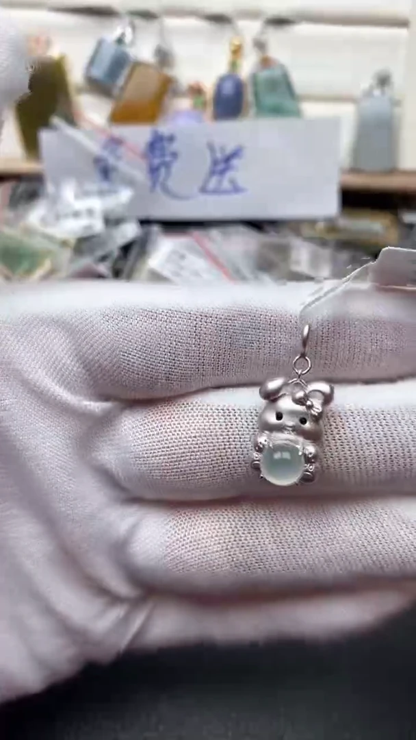 银S925镶嵌戒指翡翠1