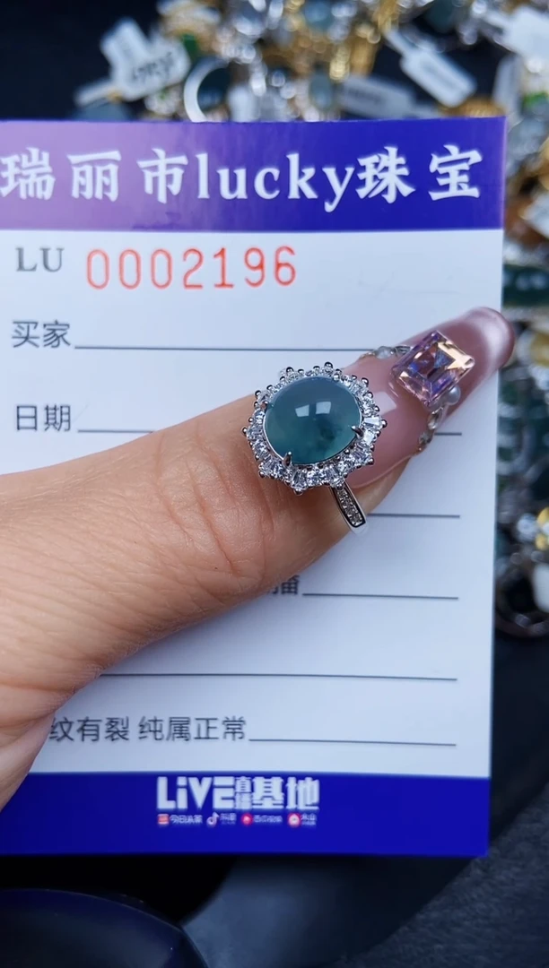 翡翠银S925镶嵌颈饰2196